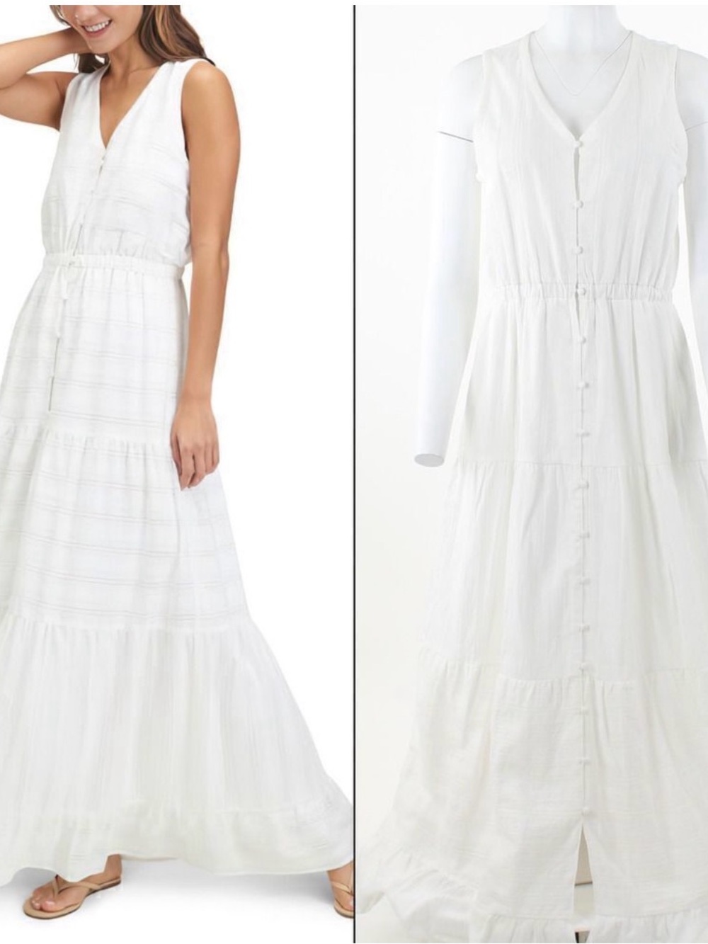Splendid Northstar Cotton Maxi Dress in White